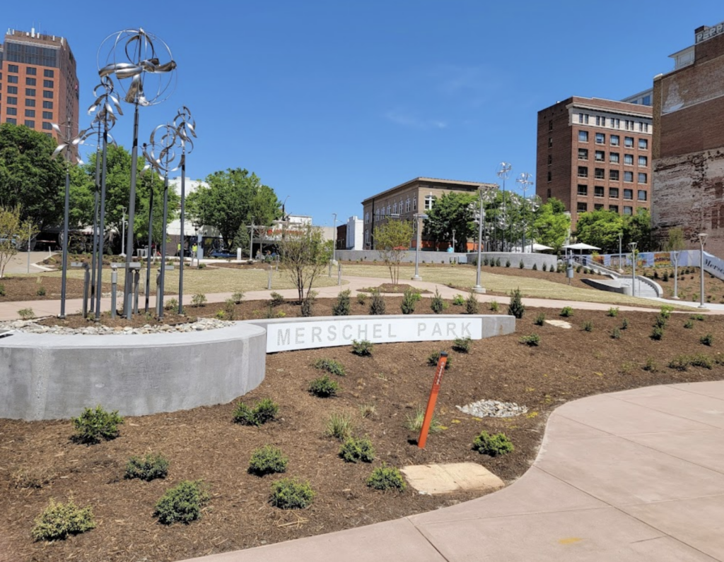 Merschel Park in Downtown Winston-Salem